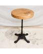 Cast Iron Bistro Pedestal with Elm Top