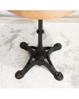 Cast Iron Bistro Pedestal with Elm Top