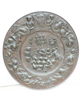Large Round Repulsed Copper Panel