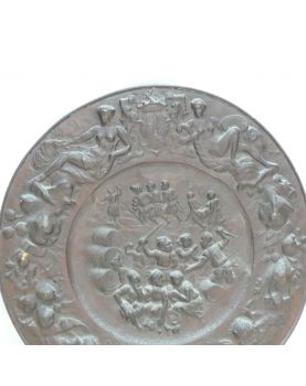 Large Round Repulsed Copper Panel