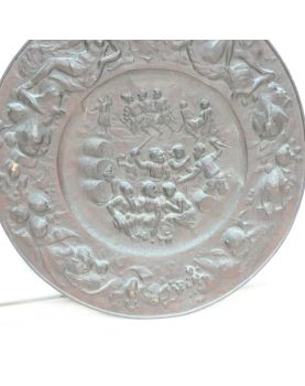 Large Round Repulsed Copper Panel