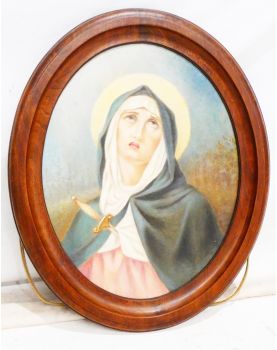 Huile sur Toile Ovale Notre Dame des Douleurs