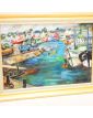 Huile sur Toile Bateaux à Quai Signé Pierre GAILLARDOT