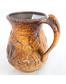 Ceramic Pitcher with Bird Decor