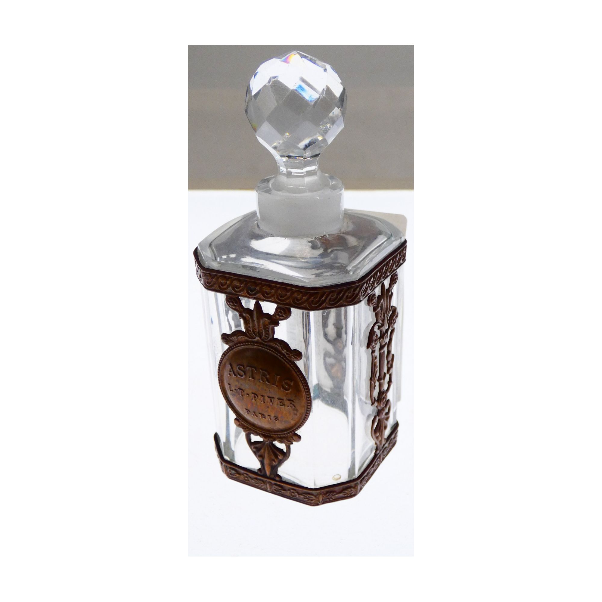 Petit Flacon en Cristal et Laiton ASTRIS Petit Flacon en Cristal et Laiton ASTRIS