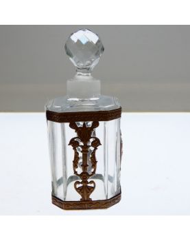 Petit Flacon en Cristal et Laiton ASTRIS