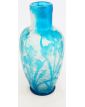 Vase Iris Bleue Cristallerie de Pantin