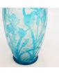 Vase Iris Bleue Cristallerie de Pantin