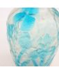 Vase Iris Bleue Cristallerie de Pantin