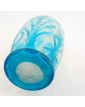 Vase Iris Bleue Cristallerie de Pantin
