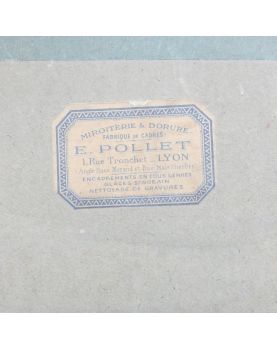 Aquarelle à la Pipe Signée F.BAUCHARD 1908