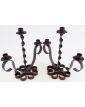 Pair of Wrought Iron Candlesticks