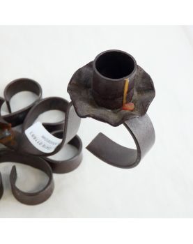 Pair of Wrought Iron Candlesticks