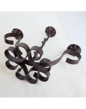Pair of Wrought Iron Candlesticks