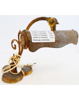 Petite Lampe de Bureau en Bronze 1900