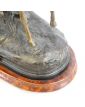 Sujet Jeanne d'Arc en Régule Patiné en Bronze sur Socle en Bois