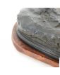 Sujet Jeanne d'Arc en Régule Patiné en Bronze sur Socle en Bois