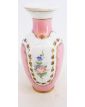 Opaline Vase with White and Pink Floral Decor