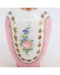 Vase en Opaline Décor Floral Blanc et Rose