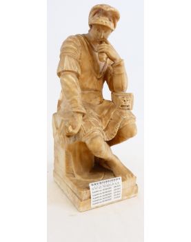 Statue Penseur en Albâtre