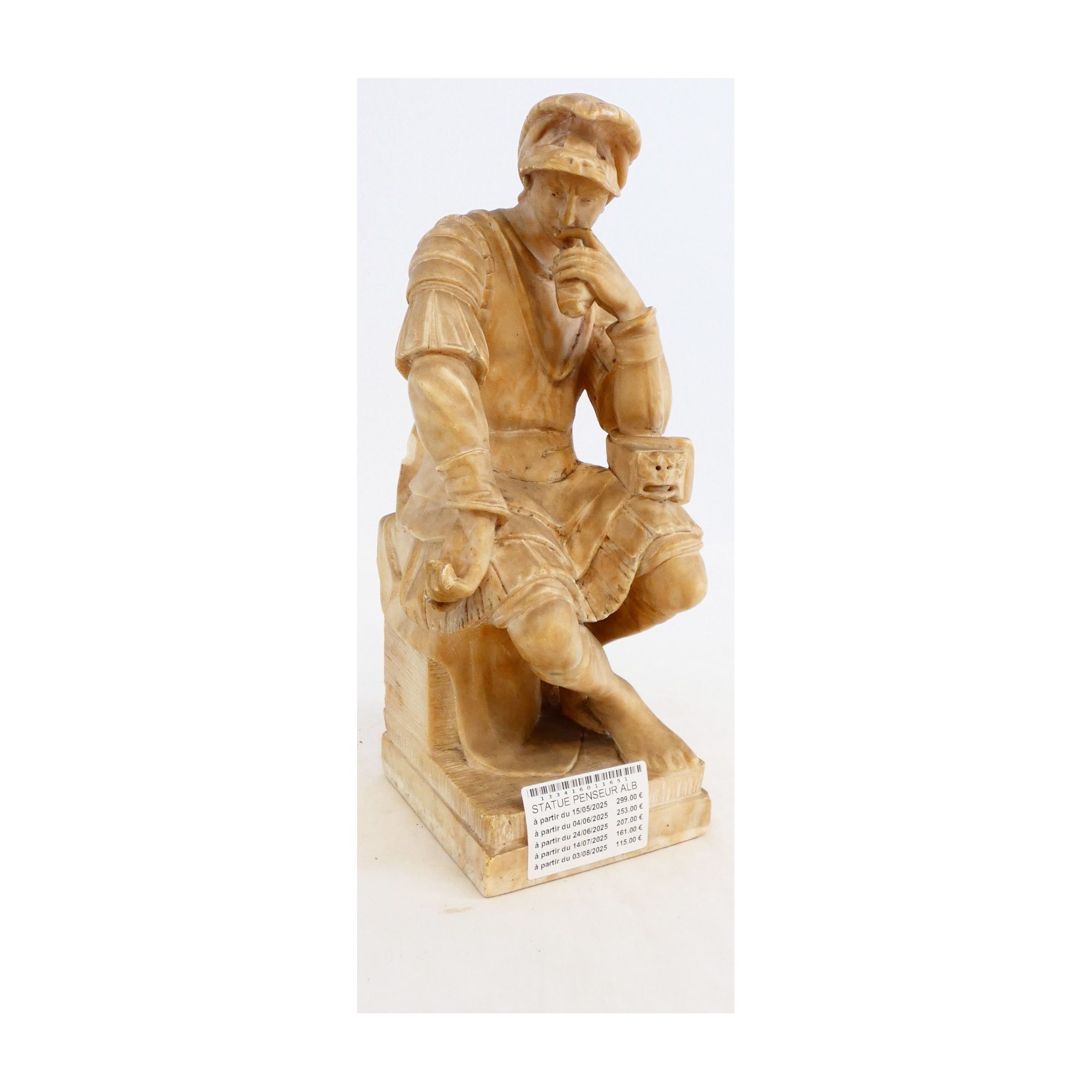 Statue Penseur en Albâtre Statue Penseur en Albâtre