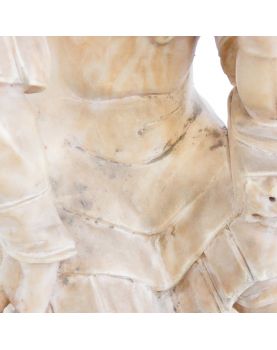 Alabaster Thinker Statue