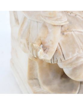 Alabaster Thinker Statue