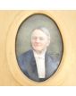 Portrait sur Porcelaine Cadre Bois Doré FERY