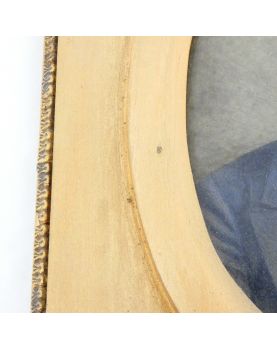 Portrait sur Porcelaine Cadre Bois Doré FERY