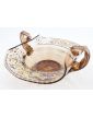 1900 Enameled Cup with 2 Handles in Smoked Glass