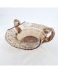 1900 Enameled Cup with 2 Handles in Smoked Glass