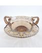 1900 Enameled Cup with 2 Handles in Smoked Glass