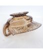 1900 Enameled Cup with 2 Handles in Smoked Glass