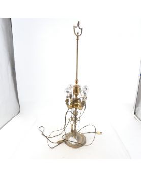 Electrified Brass Oil Lamp