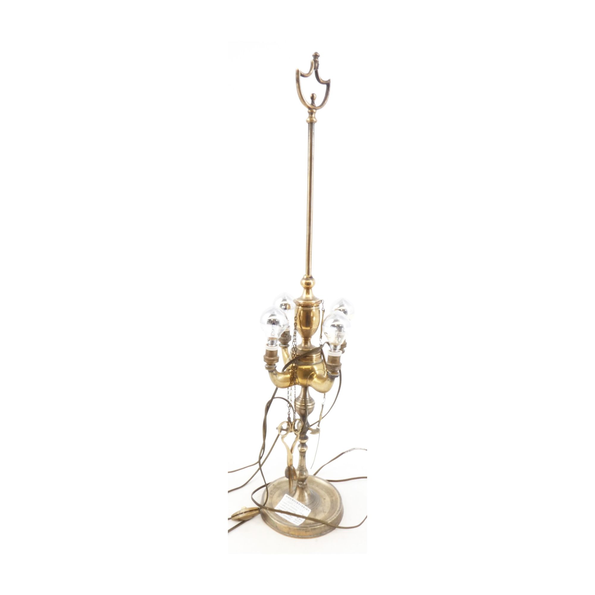 Lampe à Huile en Laiton Électrifiée Lampe à Huile en Laiton Électrifiée
