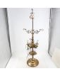 Grande Lampe à Huile en Bronze Électrifiée