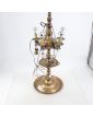 Large Electrified Bronze Oil Lamp