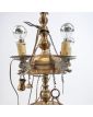 Grande Lampe à Huile en Bronze Électrifiée