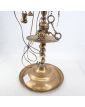 Grande Lampe à Huile en Bronze Électrifiée