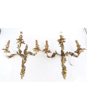 Paire d’Appliques en Bronze Style Louis XV