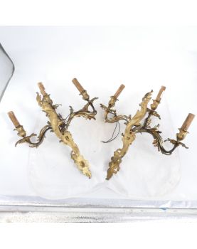Paire d’Appliques en Bronze Style Louis XV