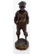 Petit Sujet Enfant à la Casquette en Bronze