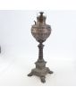 Grande Lampe à Pétrole en Laiton Argenté