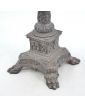 Large Silver-Plated Brass Kerosene Lamp