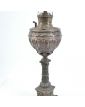 Grande Lampe à Pétrole en Laiton Argenté