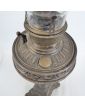 Grande Lampe à Pétrole en Laiton Argenté