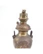 Lampe à Pétrole en Bronze Décor Asie Sans Verre