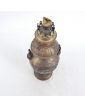 Lampe à Pétrole en Bronze Décor Asie Sans Verre