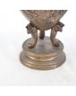 Lampe à Pétrole en Bronze Décor Asie Sans Verre