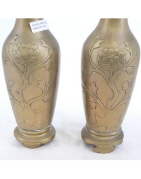 Paire de Vases Asie en Laiton